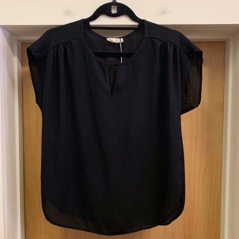 One Clothing Black Sheer Blouse size M
